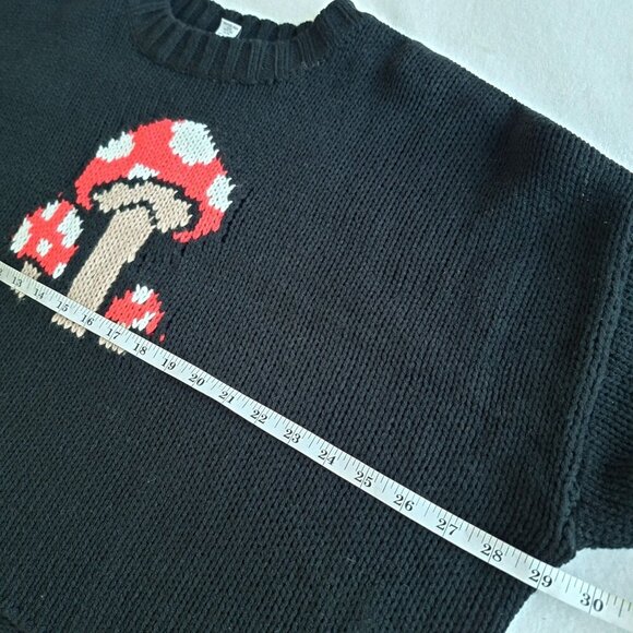 💙 Rue21 Oversized Soft Knit Mushroom Sweater Size XL/2X Cozy Warm Streetwear Cu - Picture 5 of 8
